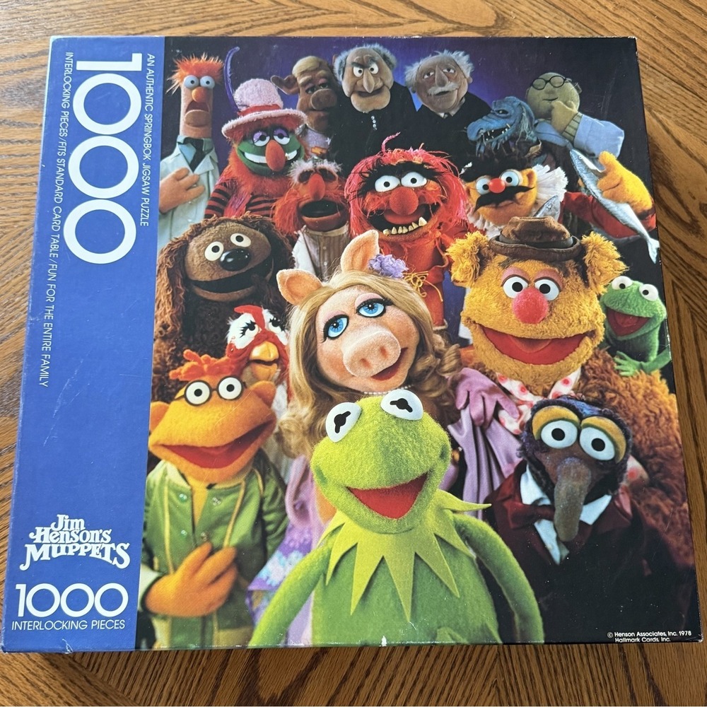 Vintage 1978 Springbok Hallmark Jim Henson's Muppets 1000 Piece Jigsaw Puzzle